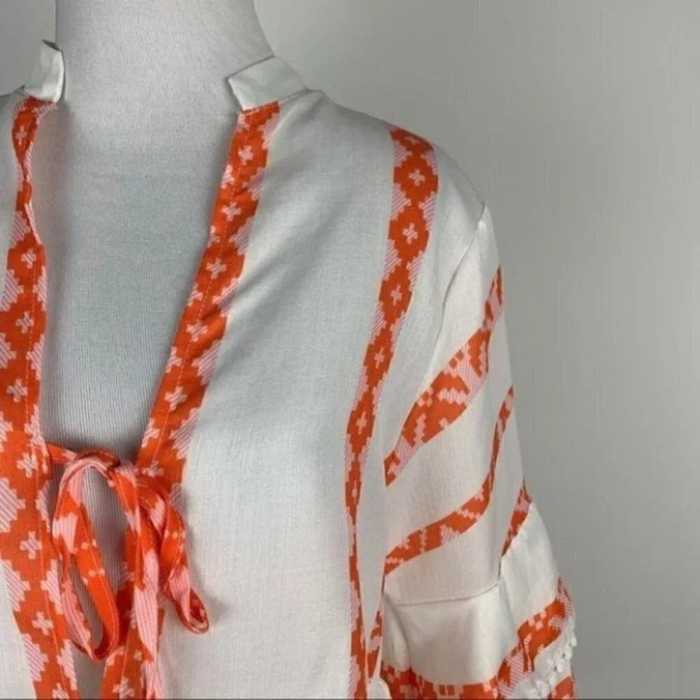 Misslook top size S Orange white peasant festival - Picture 4 of 13